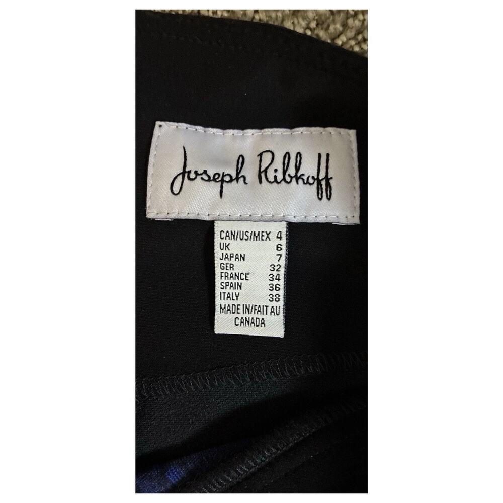 Joseph Ribkoff Blue Black Sheath Dress Structured Bodycon Career Chic Sz 4 - Picture 6 of 10